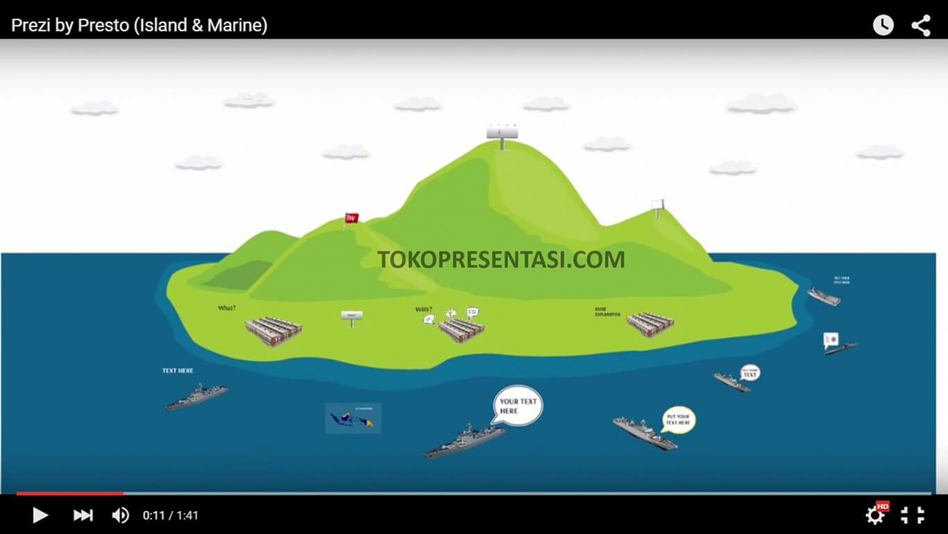 jasa desain prezi animasi marine & island portfolio prezi tokopresentasi.com