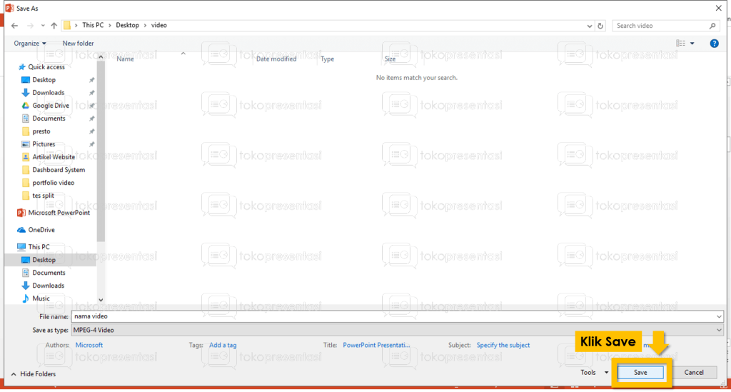 tokopresentasi.com tutorial konversi powerpoint ke video 5