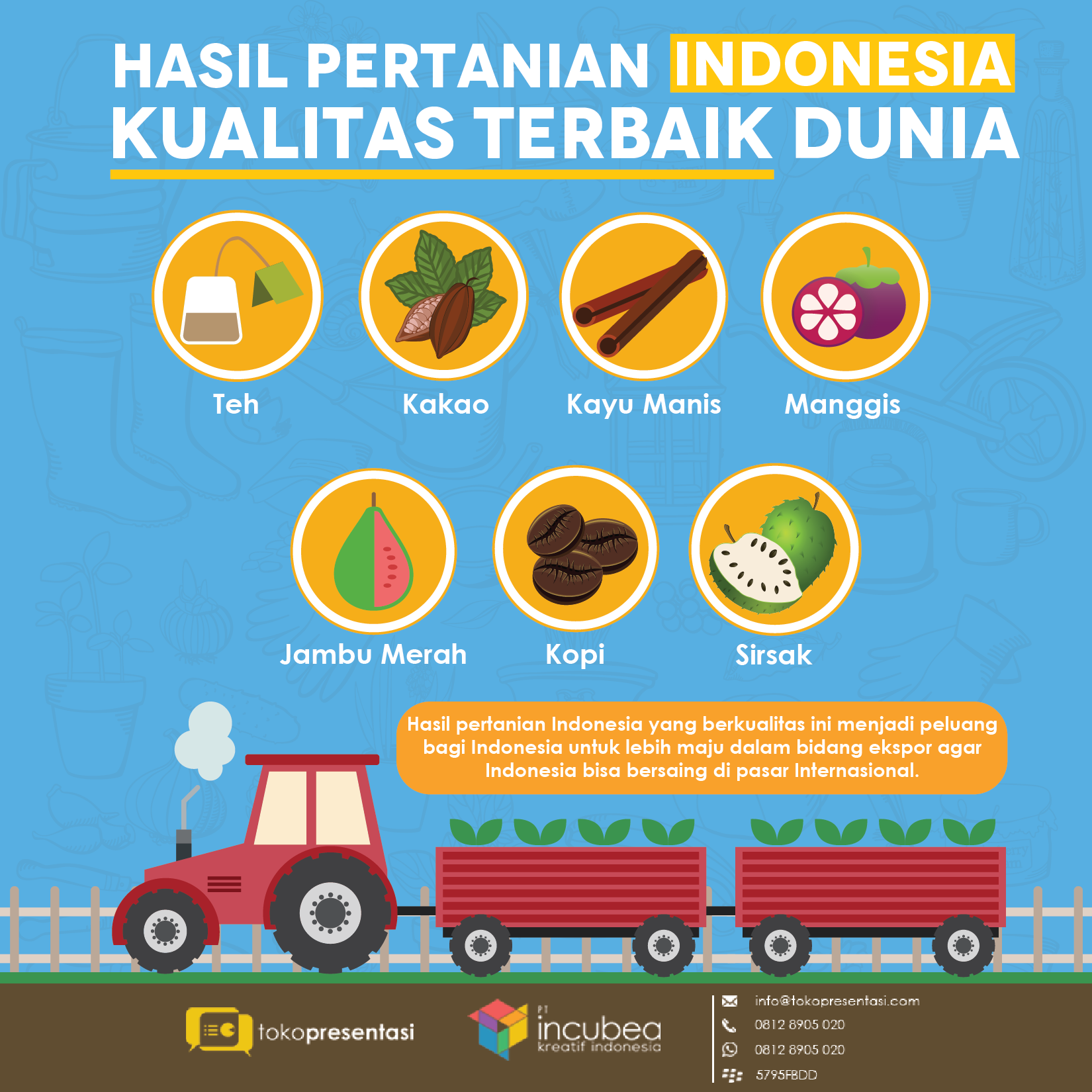 Infografis hasil pertanian indonesia tokopresentasi.com