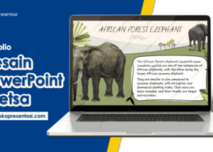 Contoh Desain PPT Sketsa Gajah By Tokopresentasi.com