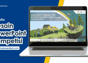 Desain Powerpoint 3D APQA Tema Alam