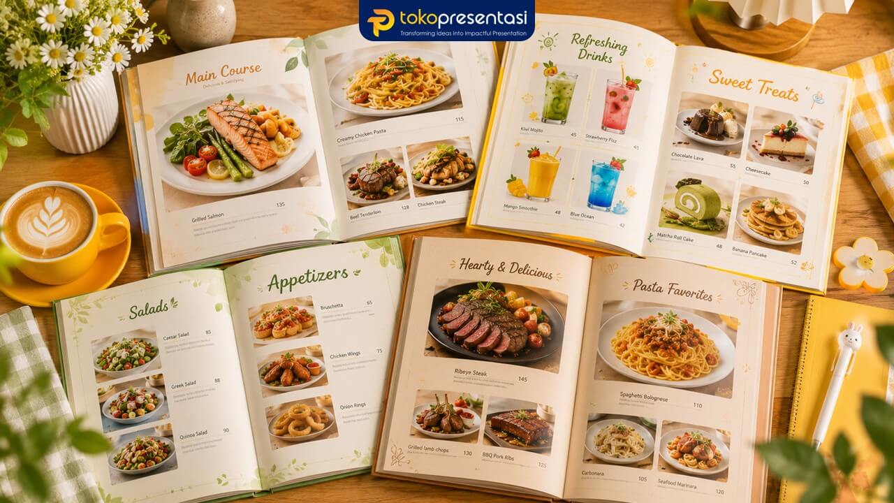 Jasa Desain Buku Menu Makanan dan Minuman Cafe & Coffee shop