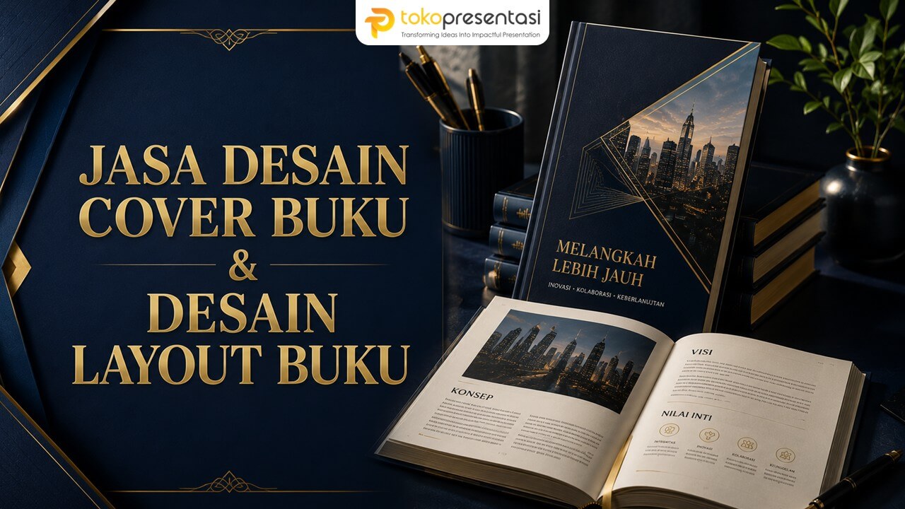 Jasa Desain Cover Buku & Layout Buku Tokopresentasi