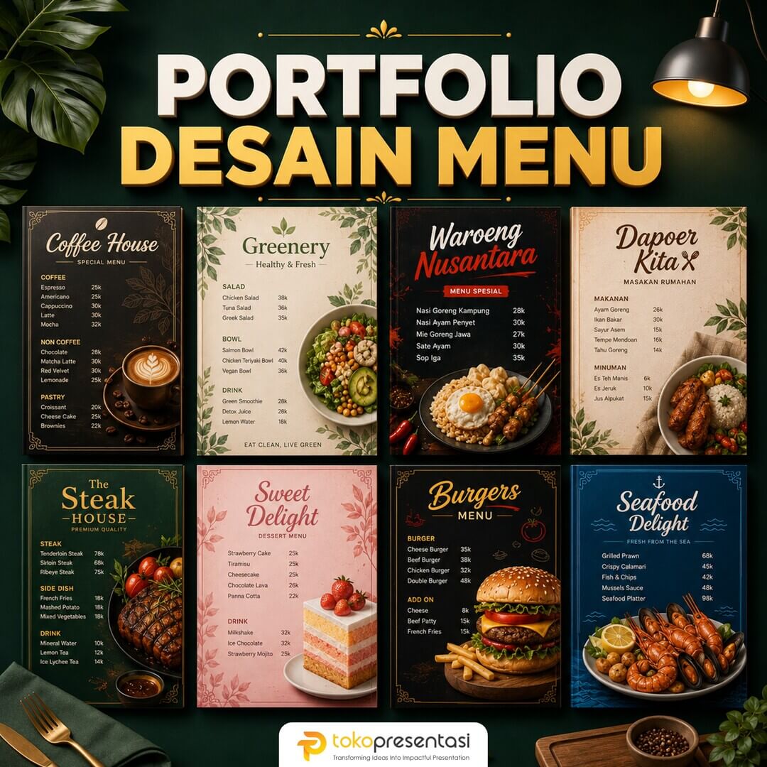 Portfolio Jasa Desain Buku Menu Makanan dan Minuman Cafe & Coffee shop